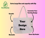 Blessings-Inspired XXL Canvas Tote Bag – Stylish, Meaningful & Built to Last