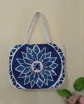 Blue Mandala Printed Canvas Tote Bag for Women – Stylish, Spacious & Eco-Friendly